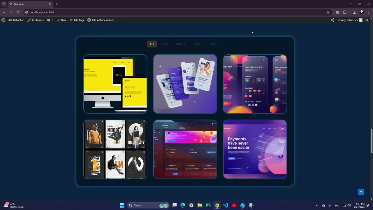 Creative WordPress Portfolio Demo &ndash; r9him.dev