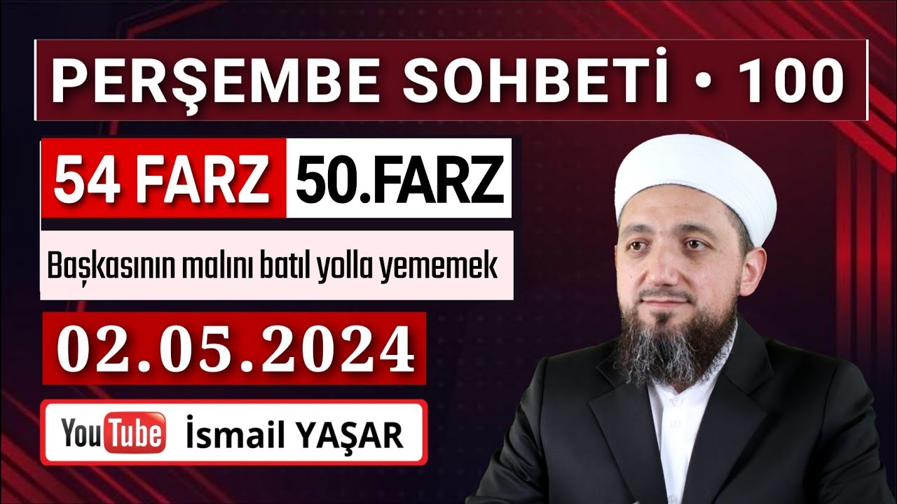 Perşembe Sohbeti • İnsanların malını haksız yere yemek! | 02.05.2024