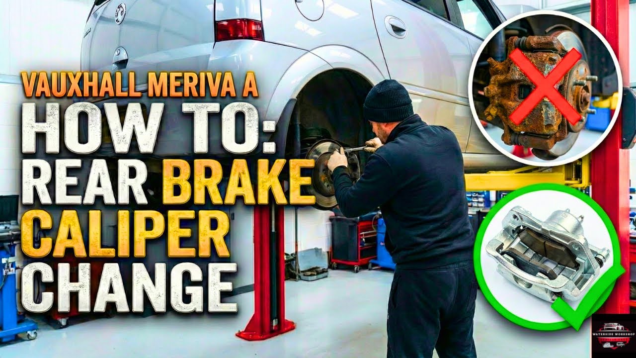 How To Change A Meriva A Rear Brake Caliper | Replacement Guide tutorial (Save Money & Time)