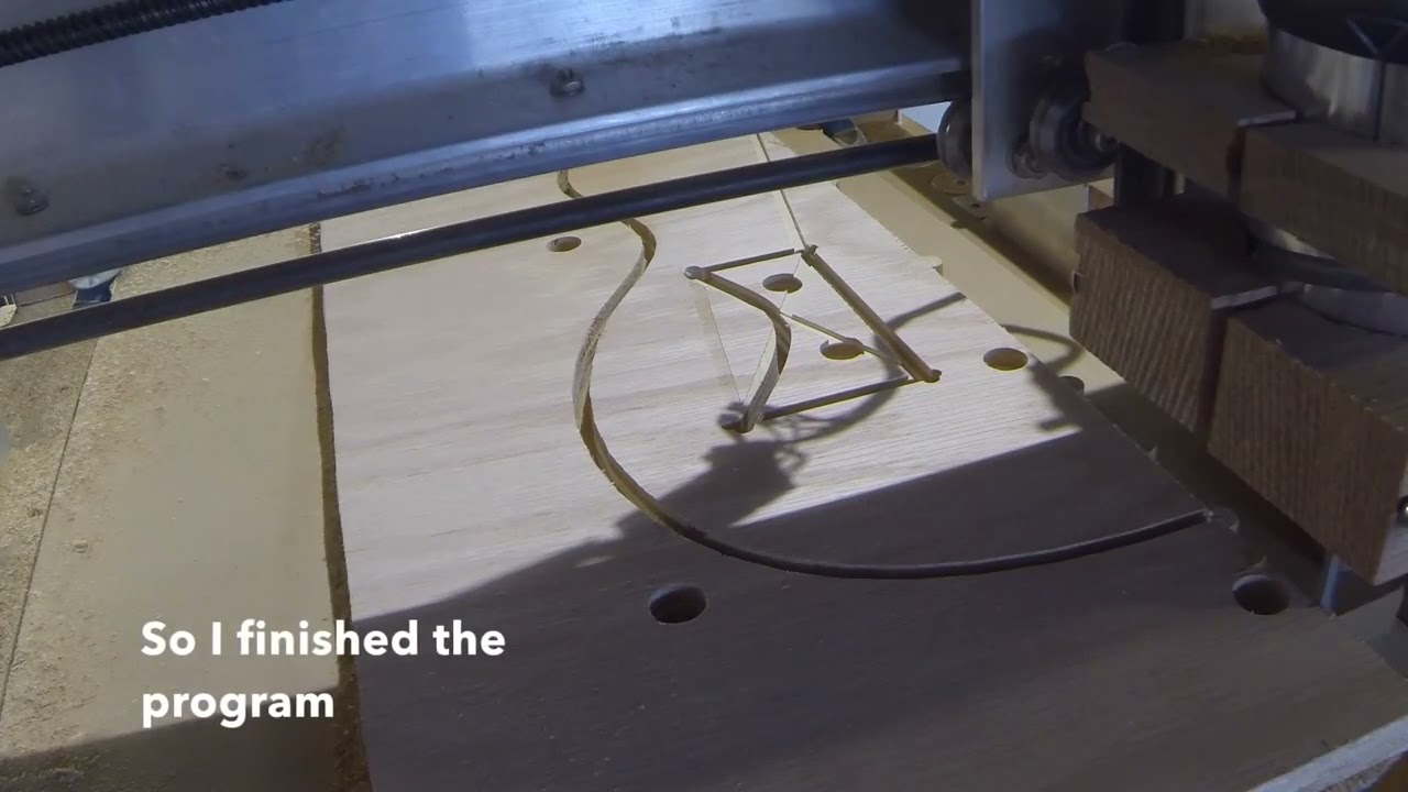 Wycinanie kształtu w drewnie z błędem     CNC    Not quite everything goes wrong