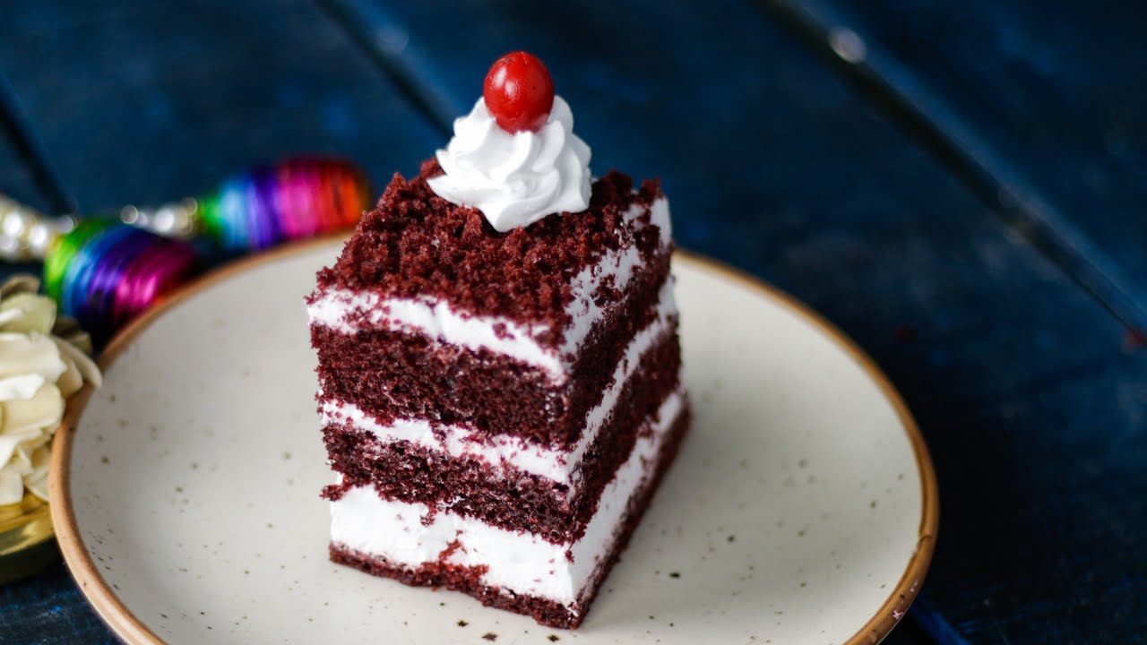 Eggless Red Velvet Pastry Without Oven in Cooker - Part-3
