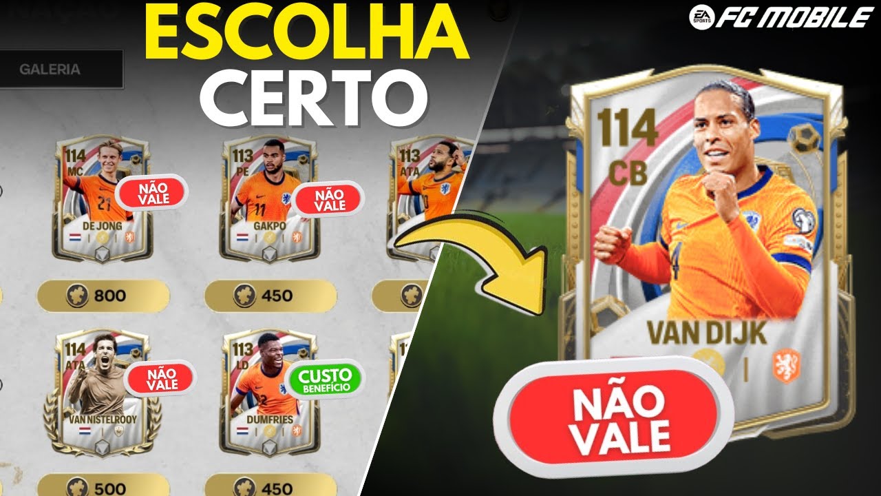 A CARTA MAIS CARA É A PIOR? 😱 Análise Holanda FC Mobile (História de Nação)