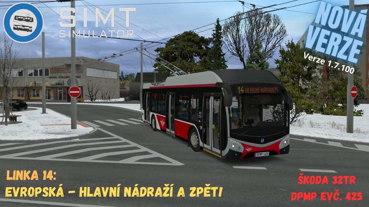 SIMT MHD | 𝗡𝗢𝗩Á 𝗩𝗘𝗥𝗭𝗘 🆕 Trolejbus Škoda 32Tr DPMP evč. 425 / Linka 14: Evropská - Hlavní Nádraží!
