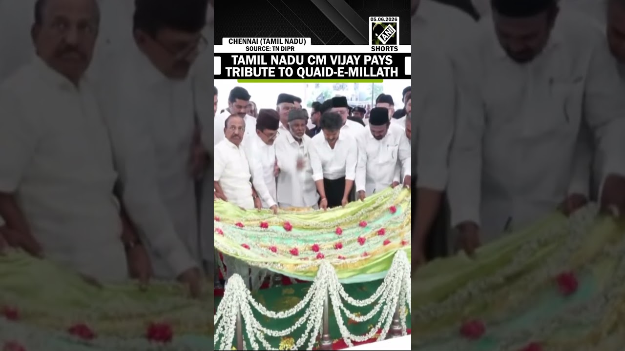 TN CM Vijay pays tribute to Quaid-E-Millath on his 131st birth anniversary at Walajah Mosque complex