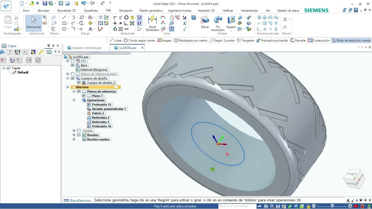 como hacer una llanta en solid edge