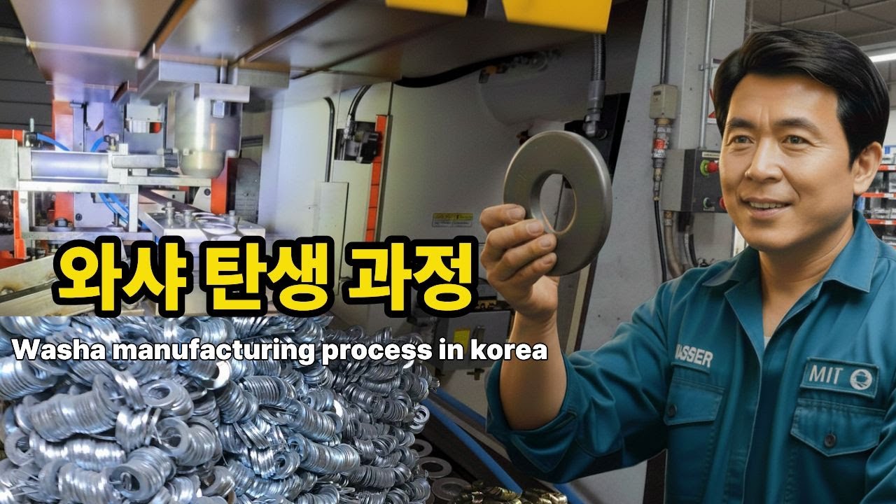 볼트 밑에 깔린 와샤 탄생 과정 make washa,  Innovative production process in Korea! |