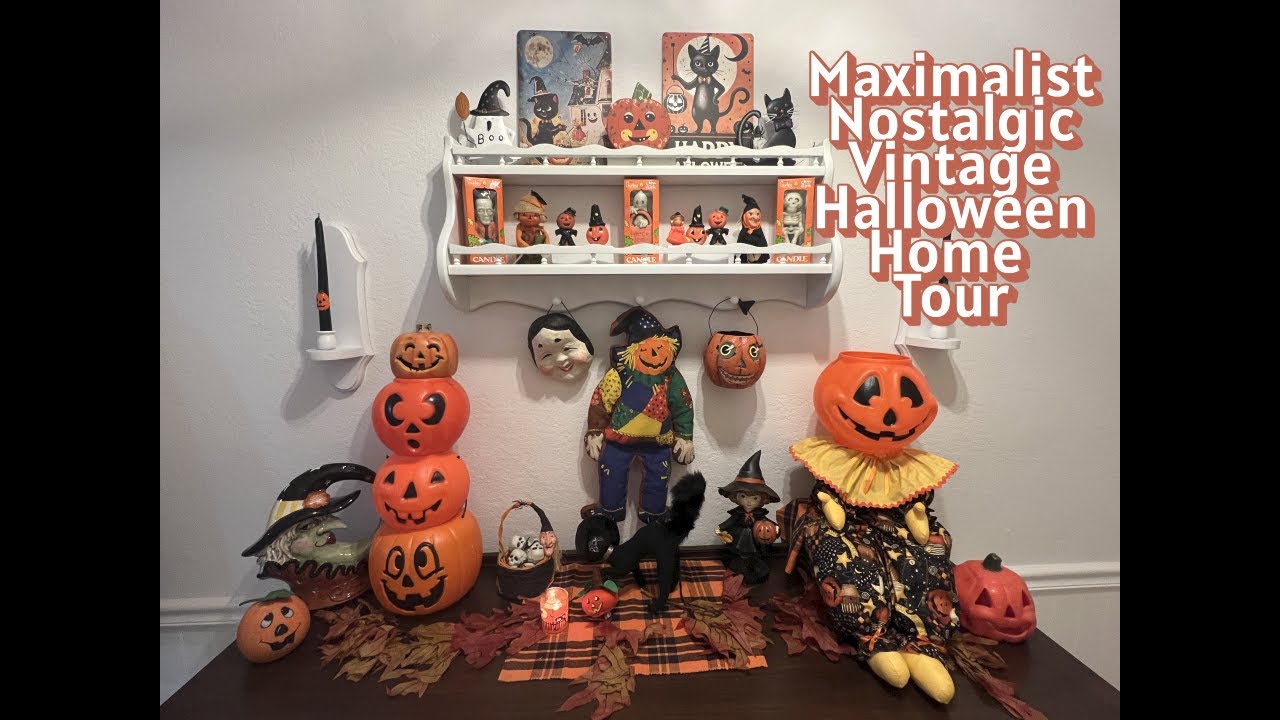Nostalgic Maximalist Vintage Halloween Home Tour