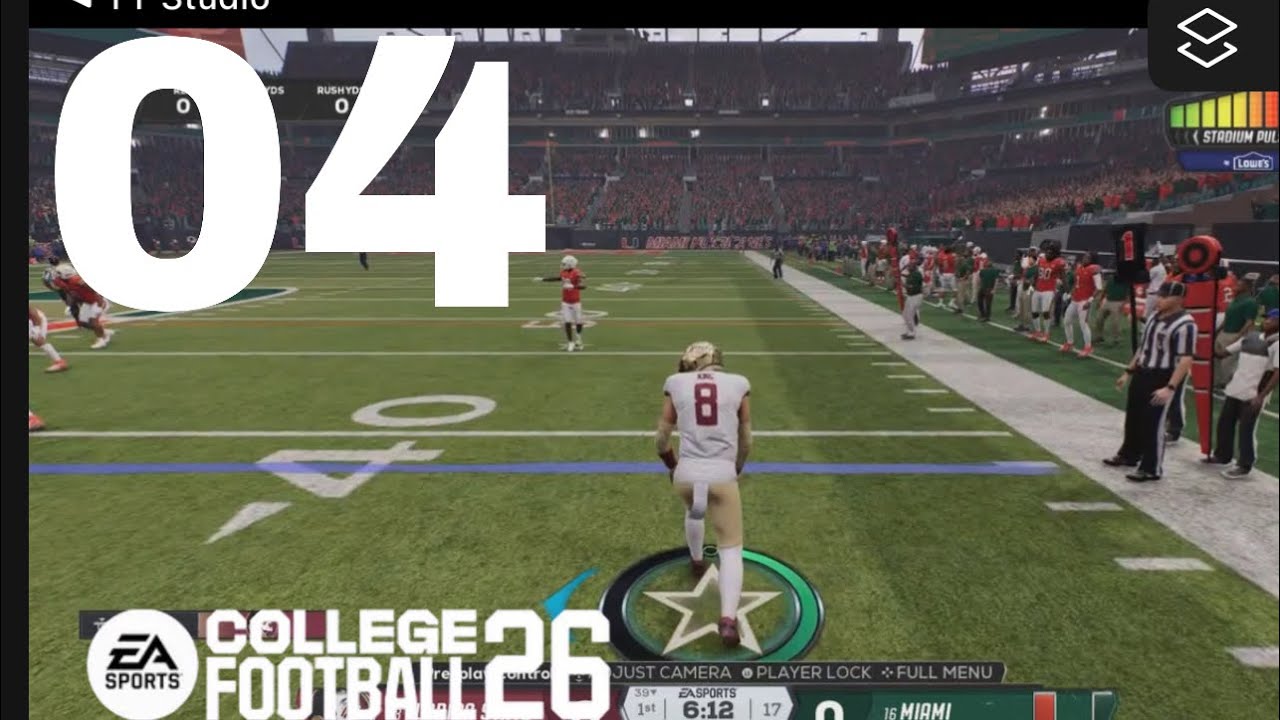 College Football 26 Road to Glory -Part 4- Breaking all WR Records(no commentary)