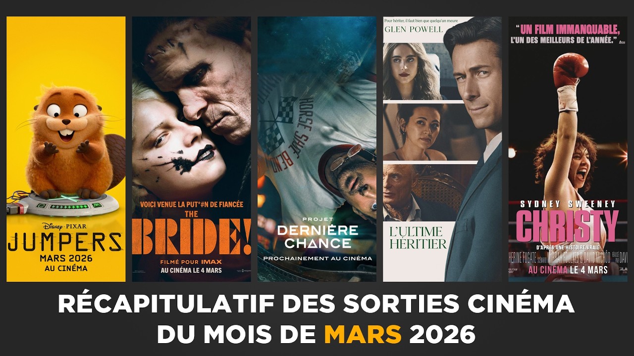Récapitulatif des Sorties Cinéma du mois de Mars 2026