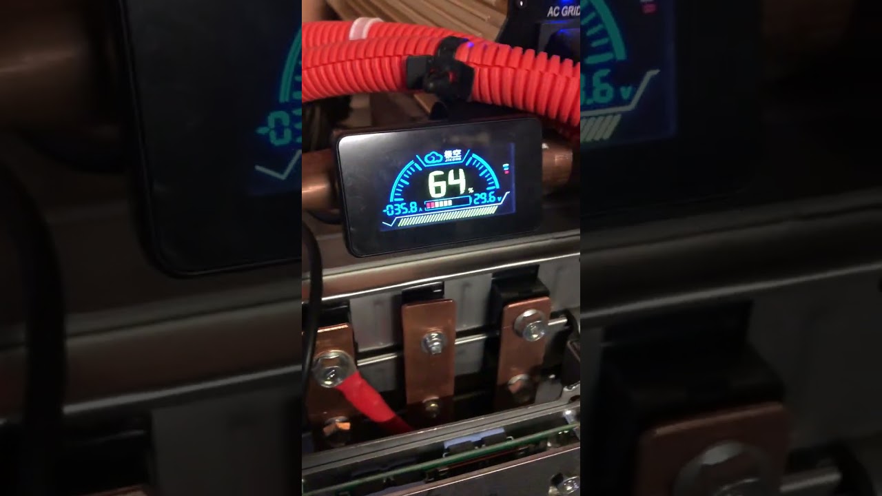 Finally I made the time to commision the first Nissan Leaf Battery Module storage battery for Solar