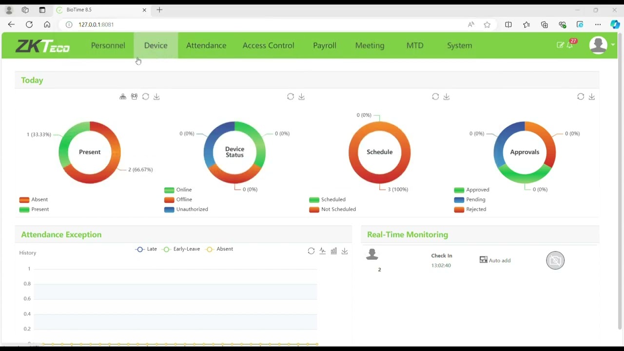 How to add ZKTeco devices to BIOTIME 8.5/9.5 easy steps