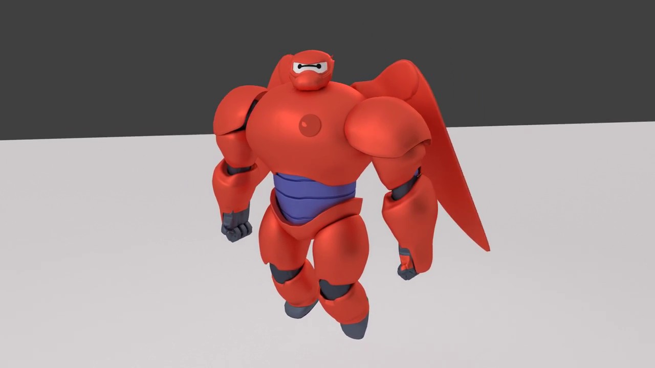 Armored Baymax 3D Model in Blender