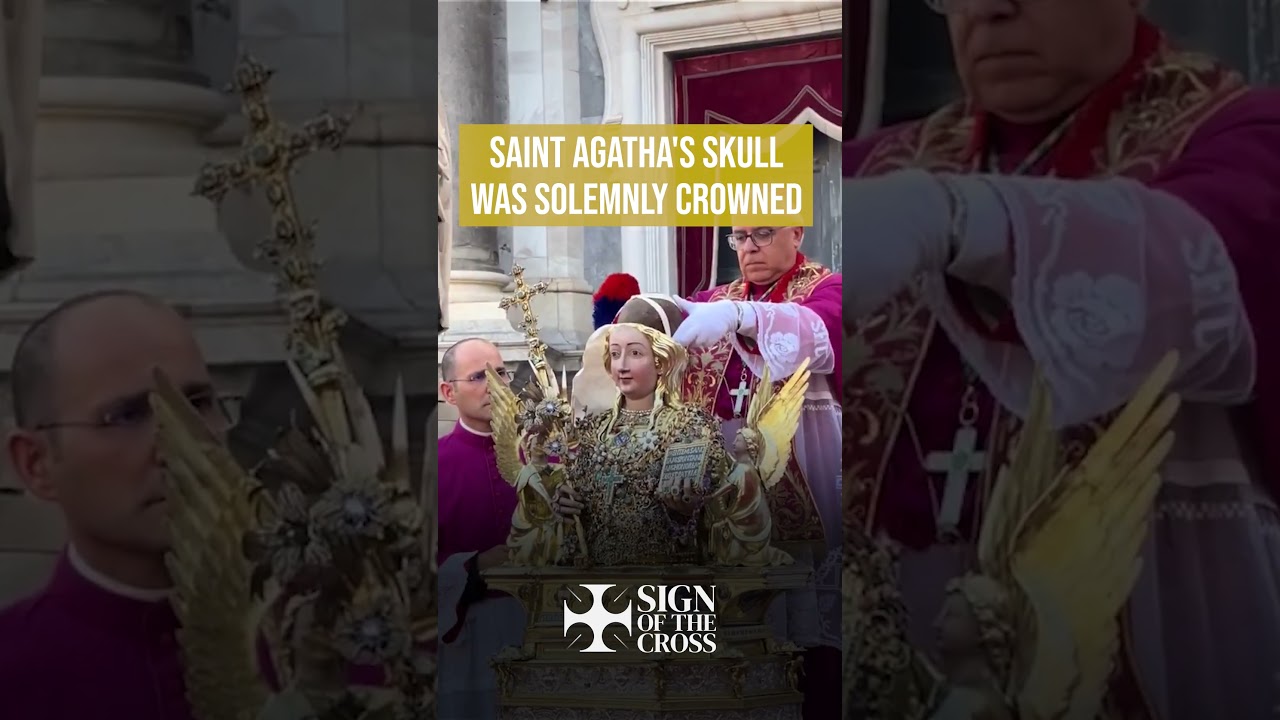 Cardinal Parolin, representing Pope Leo XIV, solemnly crowned the beloved virgin and martyr