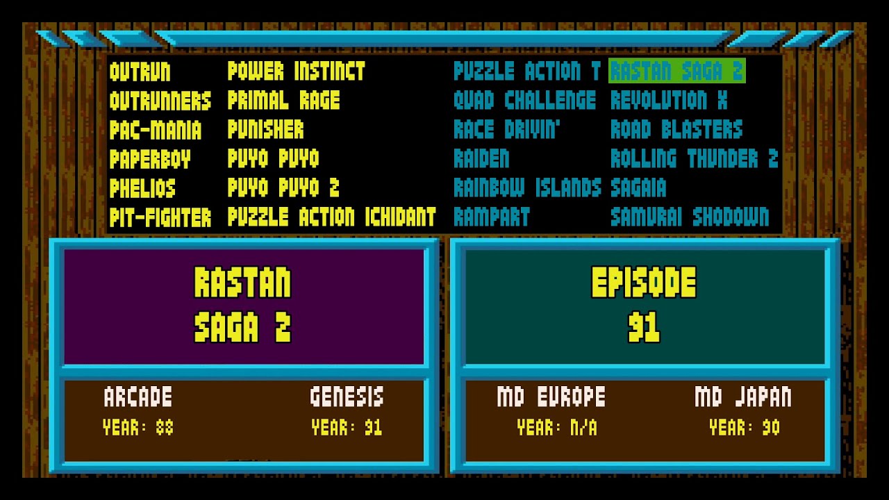 Arcade Games Vs Sega Genesis - Rastan Saga 2