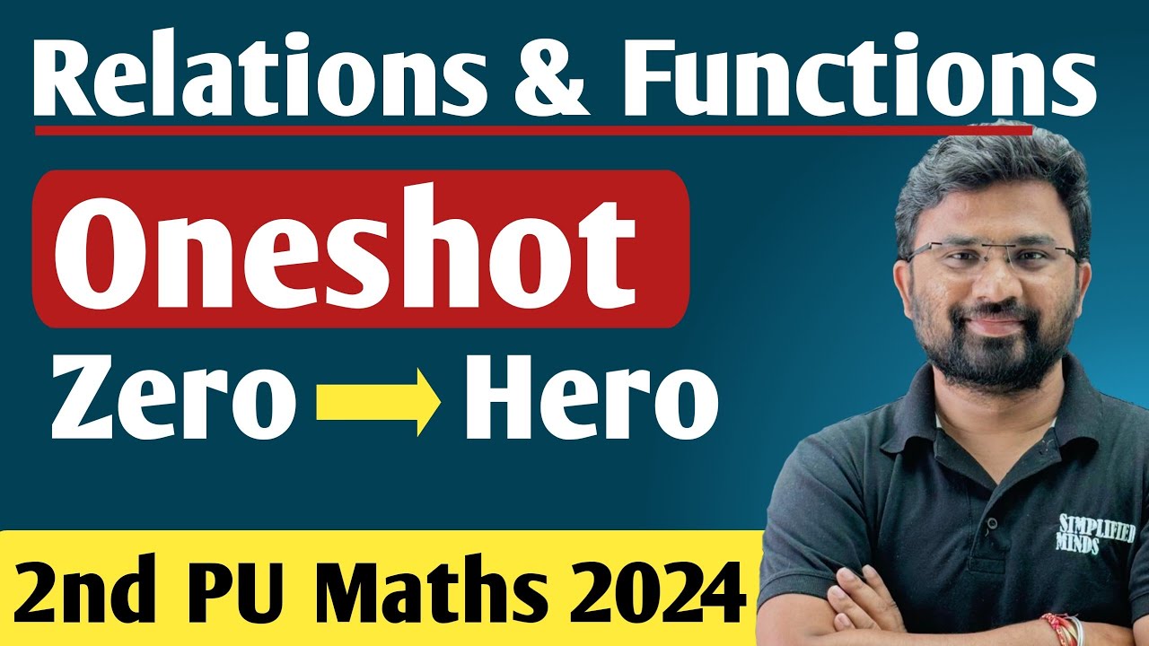 Relations and Functions Oneshot | All Important Questions with Answers | 2nd PUC Mathematics 2024
