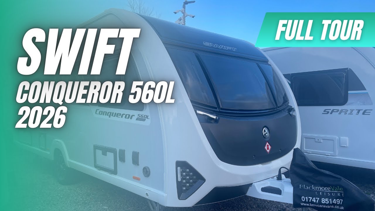 New Swift Conqueror 560L Grande 2026 | Luxury 4 Berth Touring Caravan | Alde Heating