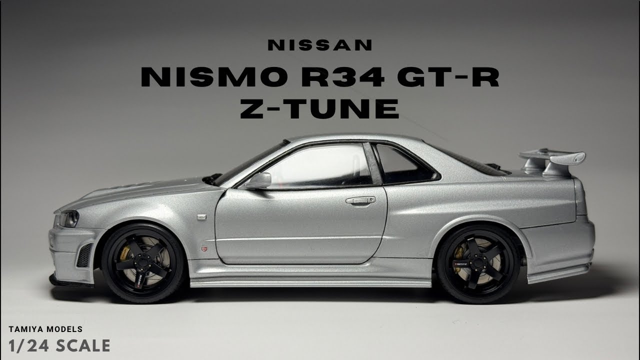 Nissan NISMO R34 GT-R Z-tune Quick build and final effect 4K Tamiya 1/24