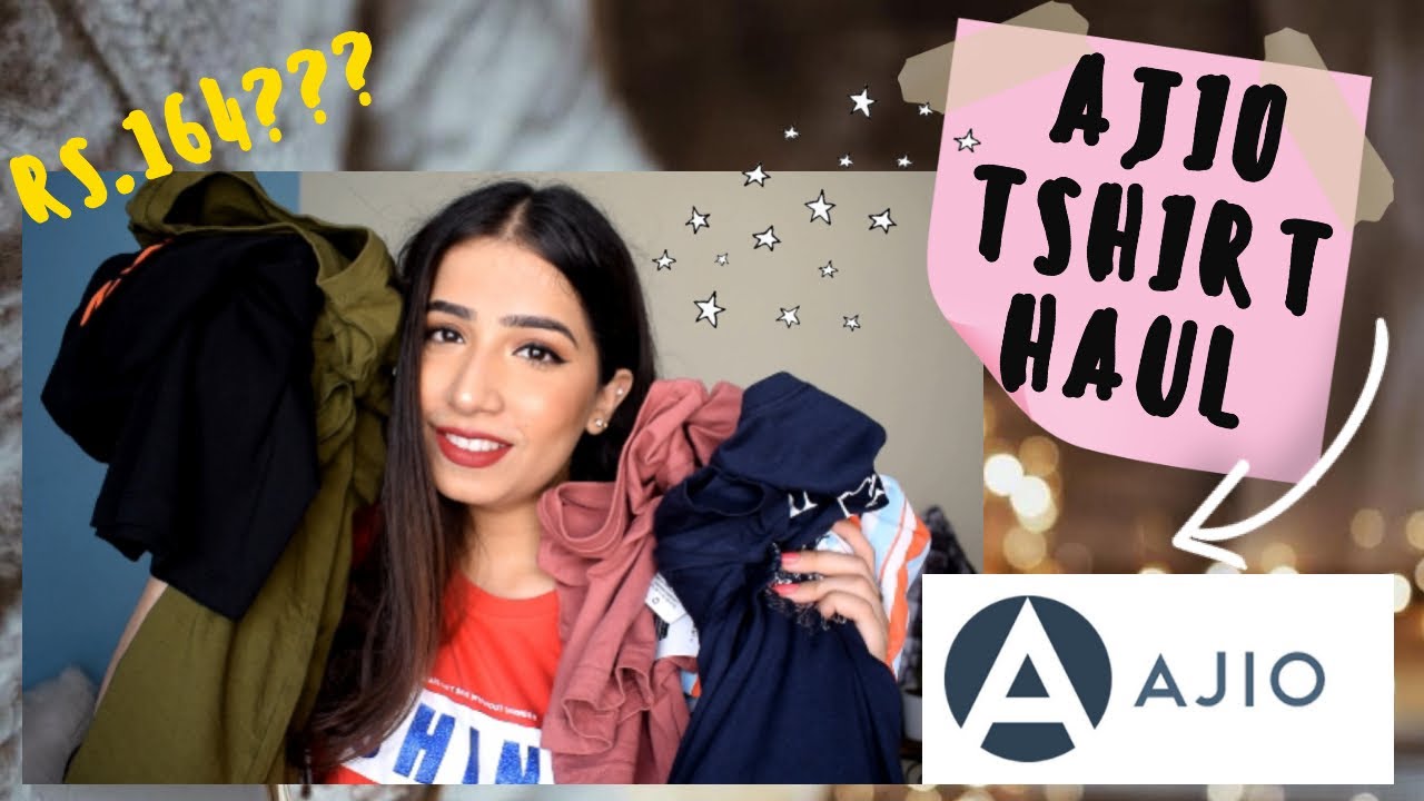 *CHEAPEST* AJIO T-Shirt Try On Haul 2021 *Under 250 Tshirts* | AJIO Summer Wear | Makeuprenaissance