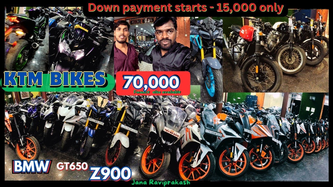 Second hand bikes in Hyderabad | PNarendher motors | 15వేలకే #z900 #bmw #duke @raviprakashlifestyle