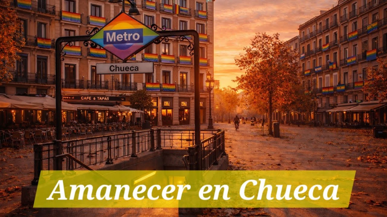 Paseo por Chueca al Amanecer | Domingo Frío de Otoño en Madrid ☀️🚶‍♂️ | Walk in 4K