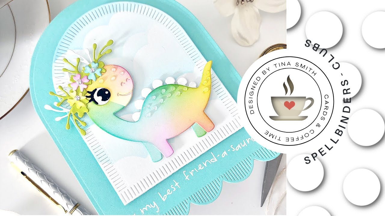 Try It Out Tuesday | Spellbinders Monster Birthday | A Shaped Dinosaur Card