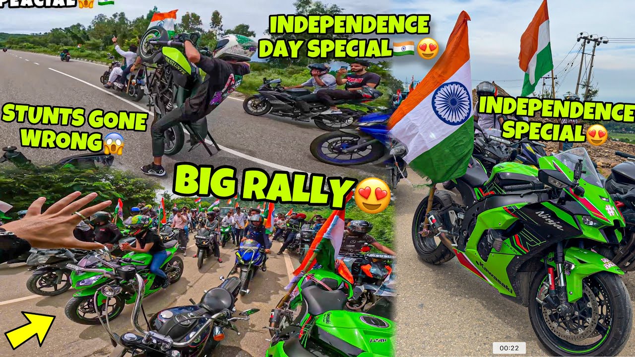 Independence Day Special😍✅ | Big Rally Independence Day❤️ | Zx10r Wellies on Rally