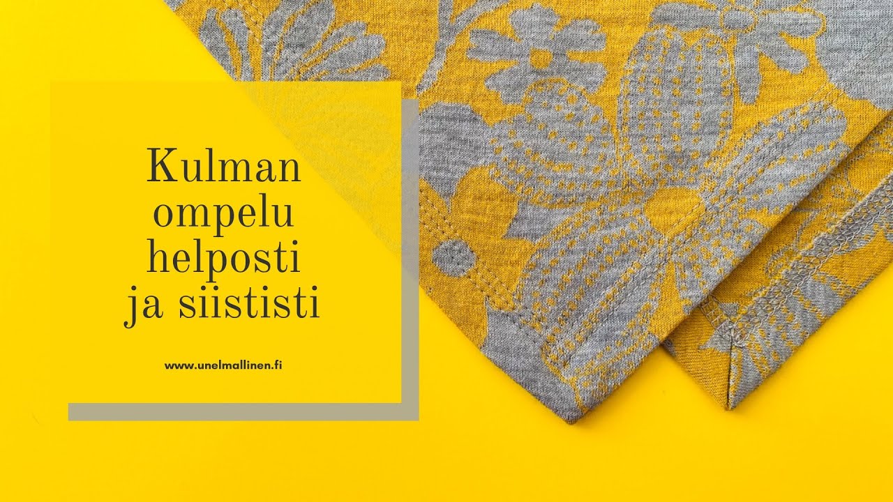 Kulman ompelu siististi