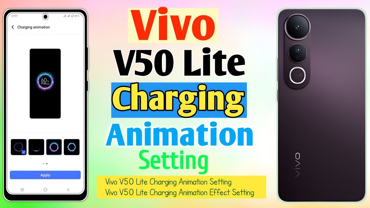 How To Vivo V50 Lite Charging Animation Setting || Vivo Charging Animation Effect Setting || 2025