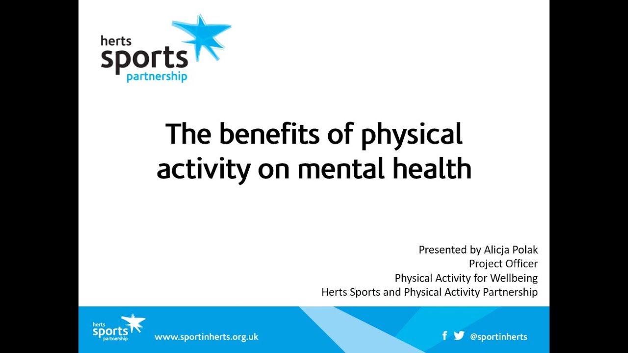 The benefits of physical activity on mental health - Just Talk week November 2021
