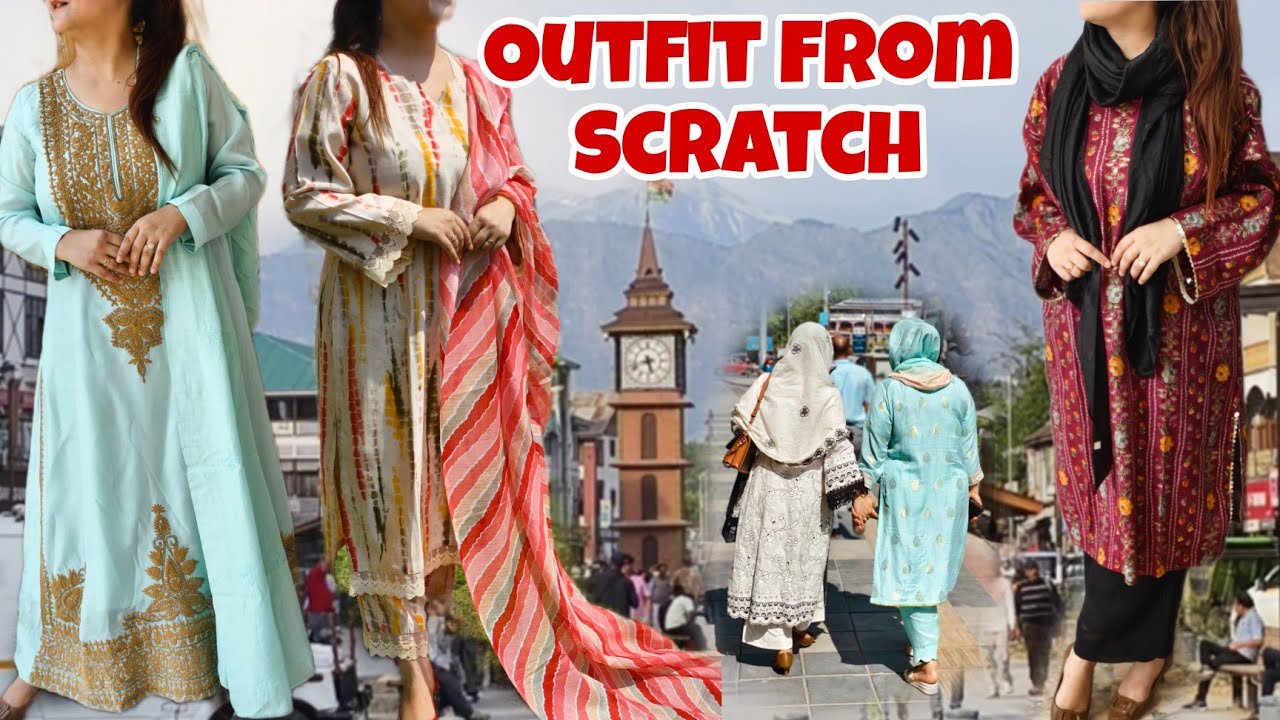 Outfits Scratch from Roadsite fabric Lal Chowk Srinagar||Stitching just 300 Rs||Dress Designing 2024