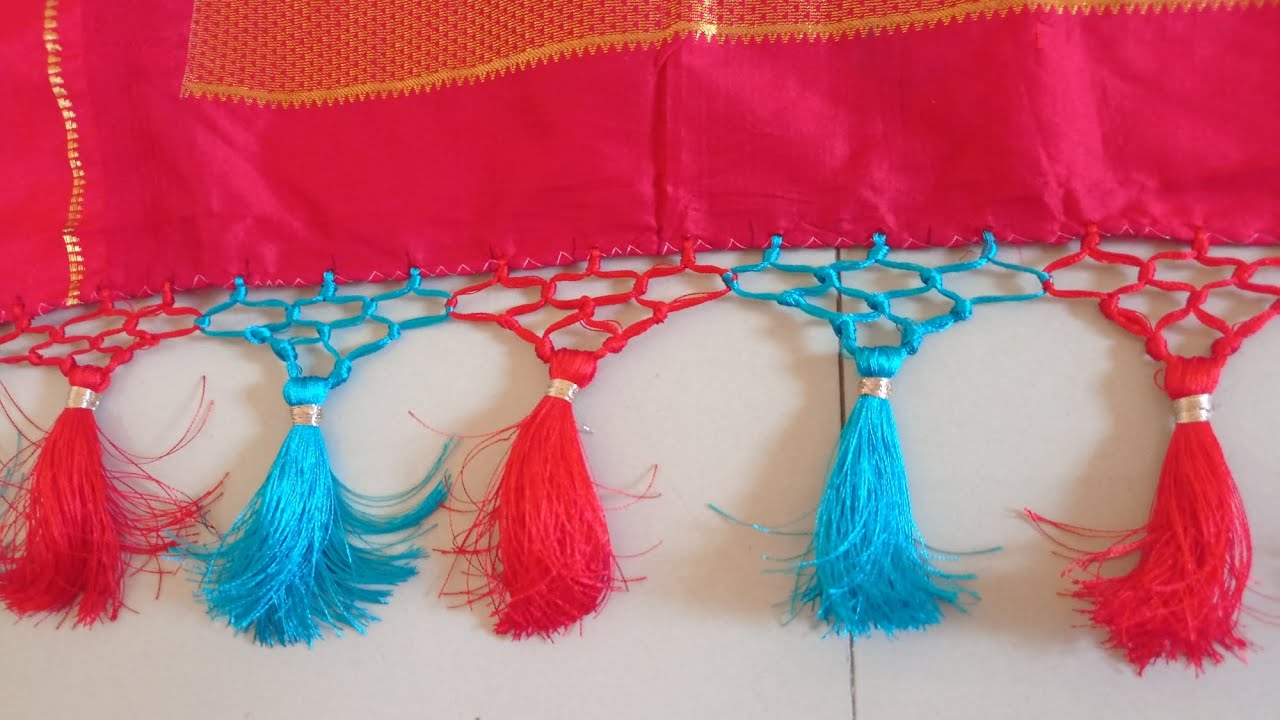 घरच्या घरी स्वतःच्या साडीला गोंडे बसवायला शिका अगदी सोप्या पद्धतीने, साडी गोंडे /sadi gonde/tassel