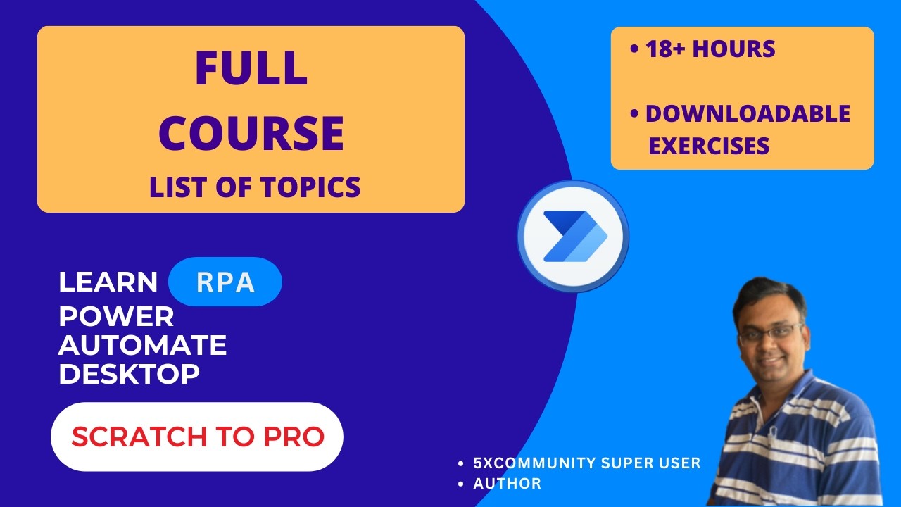 Learn RPA Power Automate Desktop – Full Course Topics