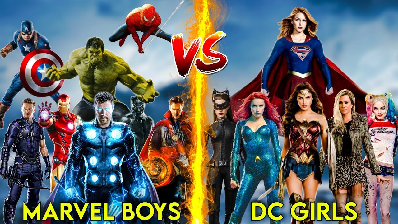 Marvel Boys Vs Dc Girls | Marvel Vs Dc | Justice League Vs Avengers | The Skz creations | Hindi