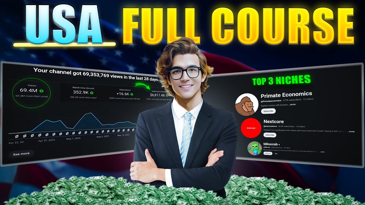 Start a USA YouTube Channel in 2025 & Earn more Money | USA Channel Kaise Bnaye ( Full Course )