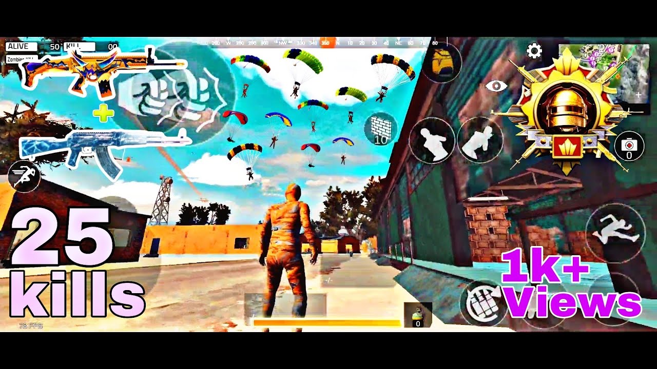 Many Enemy Landing 😤 Survival Unknown Battle Royal #subr