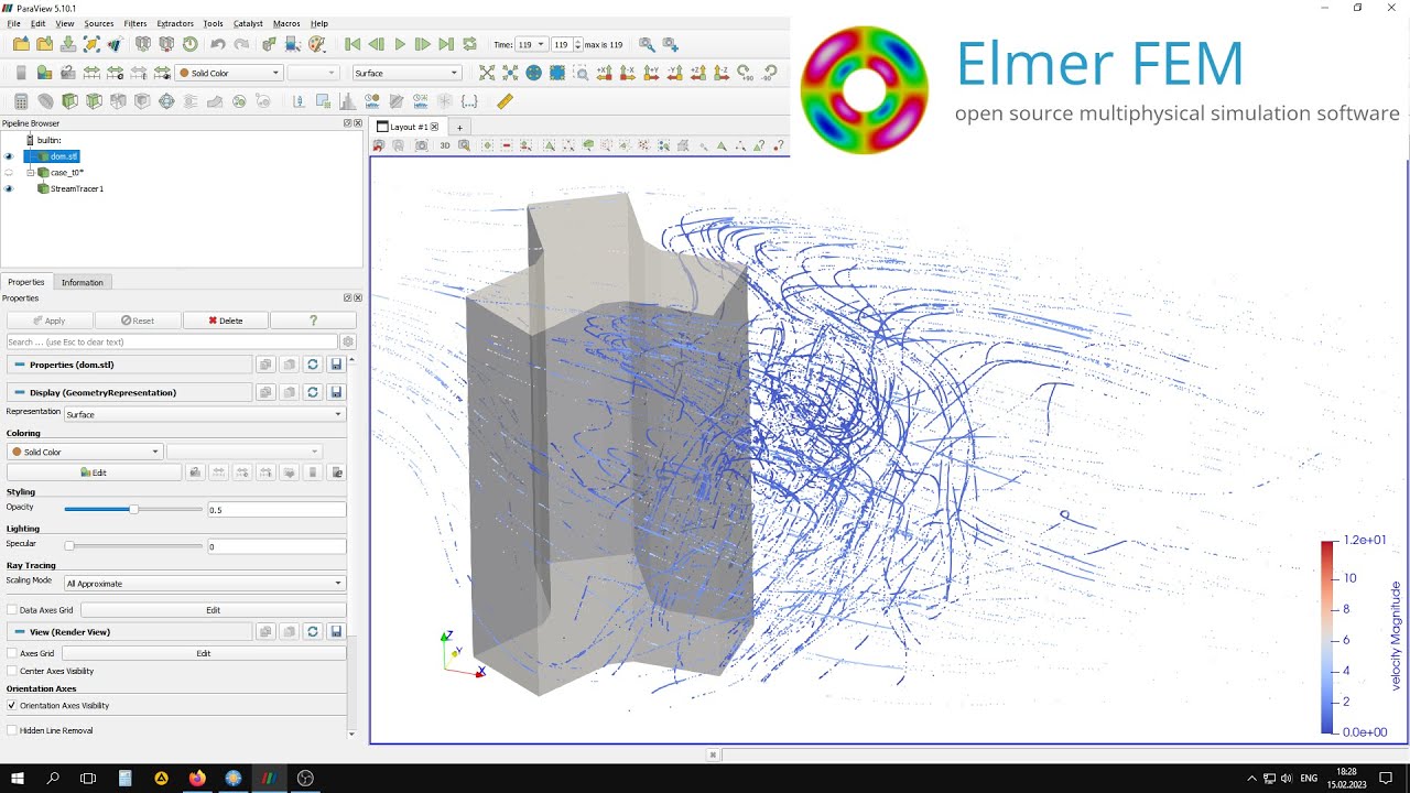 Трехмерная аэродинамика. В Elmer и FreeCAD FEM, смоделируем обтекание ветром здания