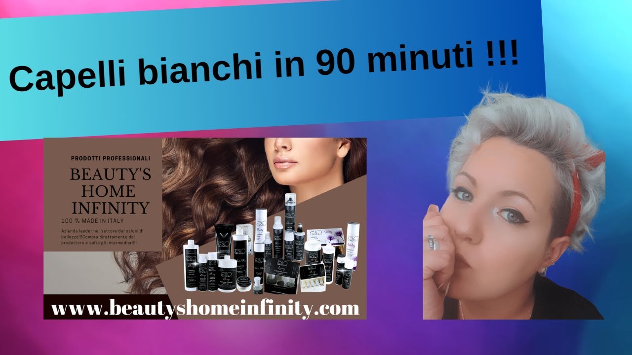 capelli bianchi in un colpo con la decolorazione