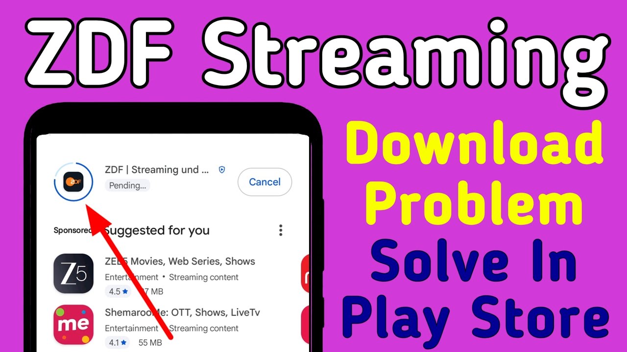 Fix Can't install & Download ZDF Streaming Play Store Pending Problem Solve