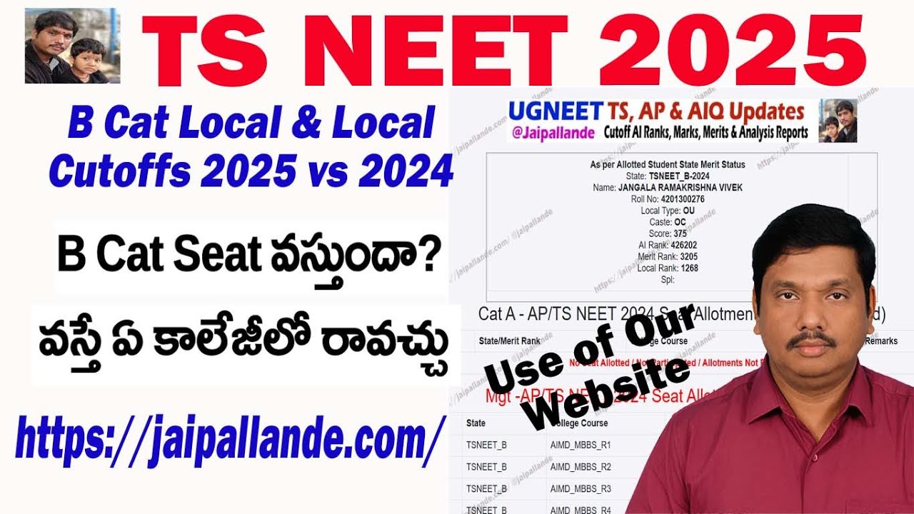 TS NEET 2025 B Category Cutoffs | Complete Report @JaipalLande