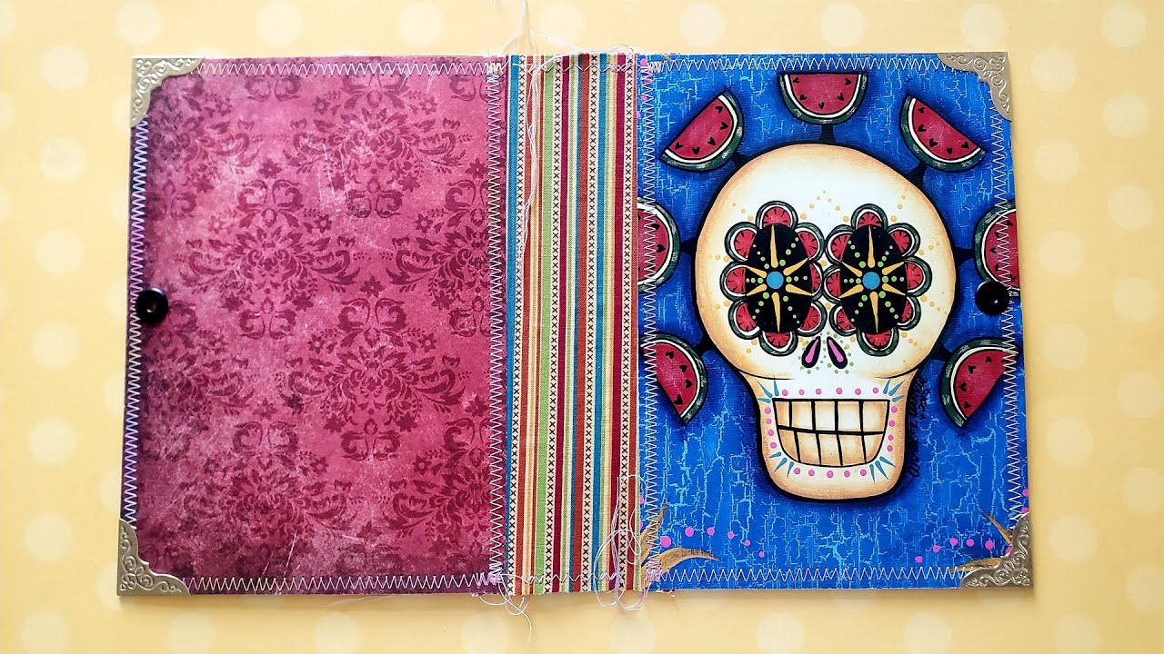 How To Make A Junk Journal Cover By Repurposing An Old Calendar & Cereal Box - Process Video