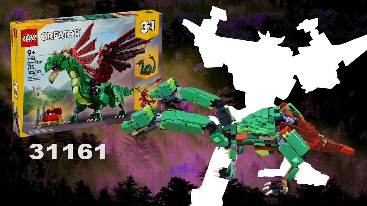 Tutorial: LEGO Transformer Two-headed Dragon /  Hung-grr,   LEGO  31161 alternate built