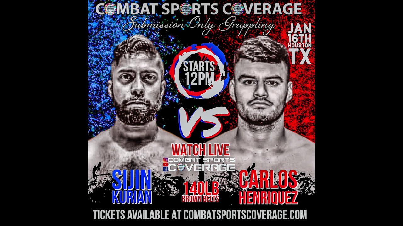 Brown Belt SuperFight Carlos Henriquez VS Sijin Kurian At Combat Sports Coverage Submission Only