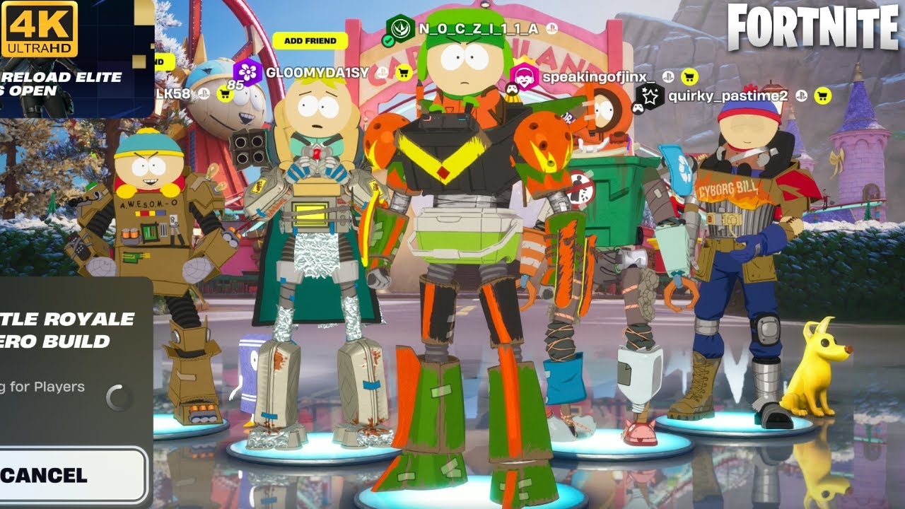 South Park Quints Match - Fortnite Chapter 7 Season 1 (4K 60FPS)