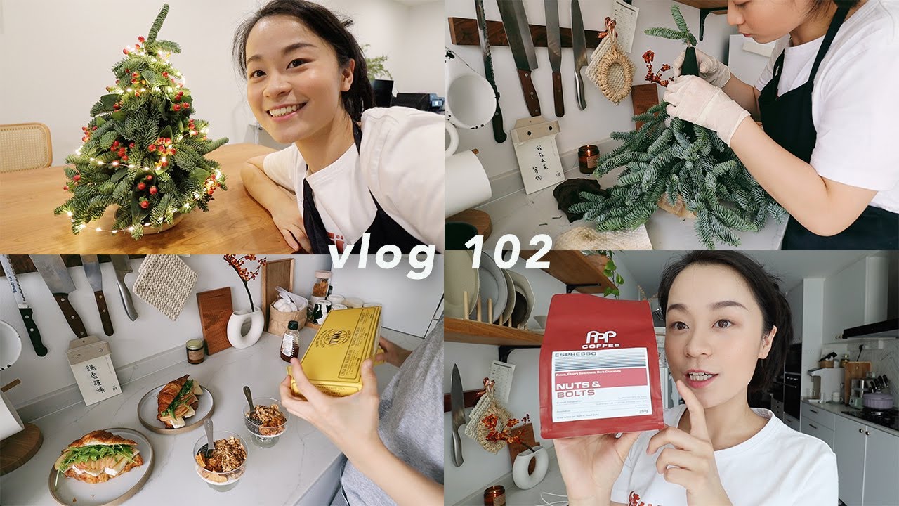 VLOG 102 | 🎄DIY圣诞树🎄| 继续找办公室 | 新买的咖啡 | 苹果芝士三明治 | 节日气氛越来越浓啦 | 新加坡生活日常 | Belinda Chen