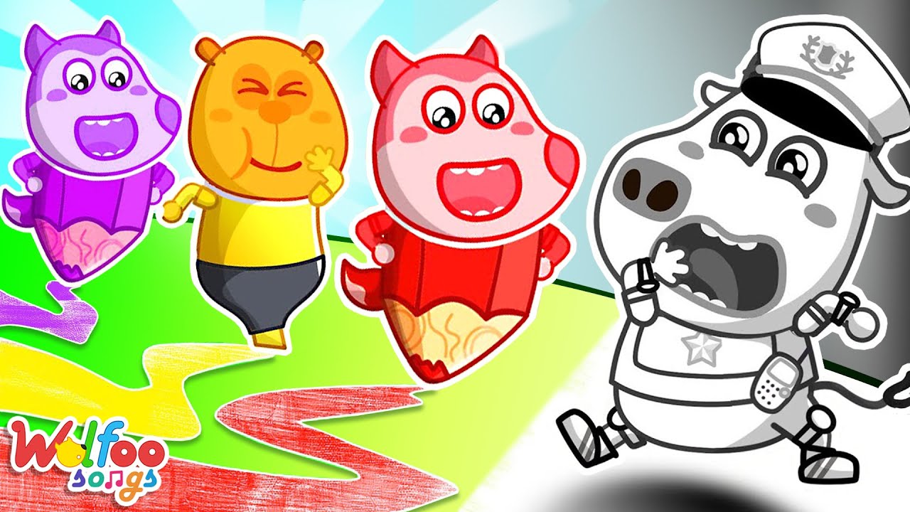 Color Drawing Pencils for Kids | Lost Color Song | Kids Songs & Nursery Rhymes by Wolfoo Friends