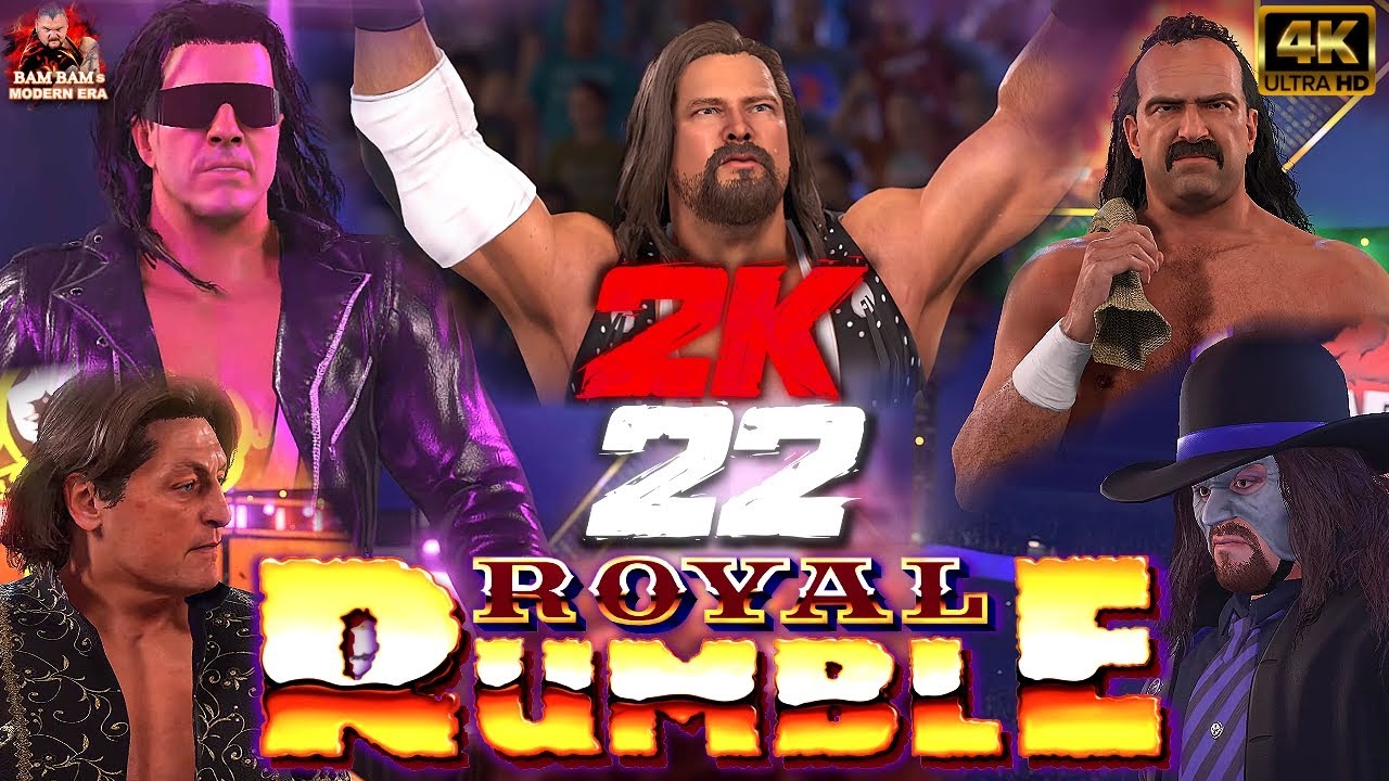 WWE 2K22 - OLD SCHOOL ROYAL RUMBLE  [unedited 4K PS5 Release GAMEPLAY]