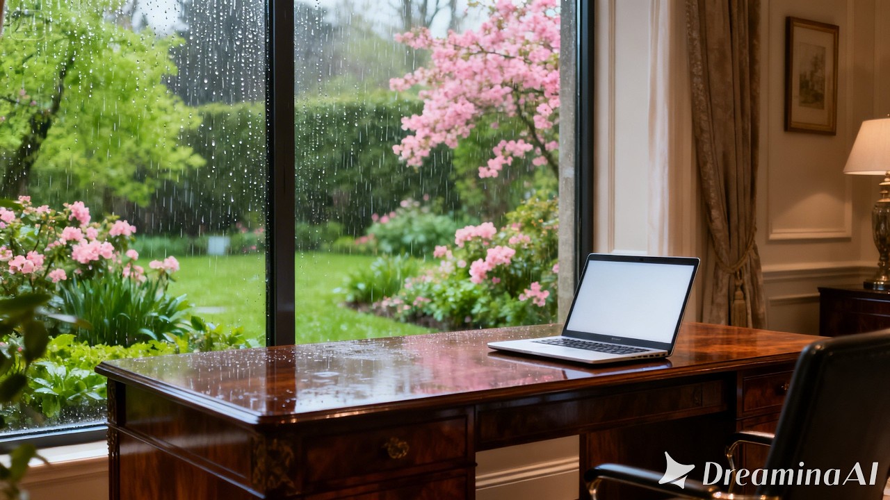 Rain Sounds on a Green Mountain Hill for Focus & Relaxation
