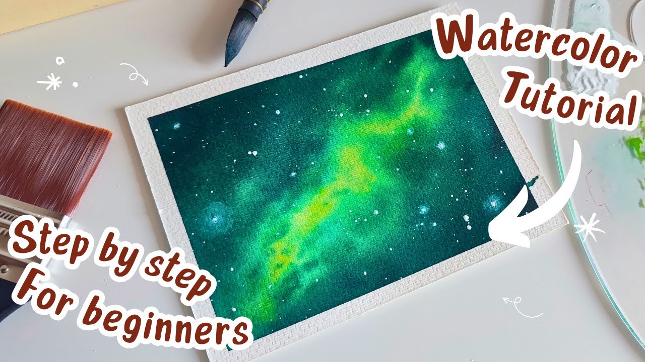 Dipingere una GALASSIA con gli ACQUERELLI / Tutorial facilissimo / GALAXY ART