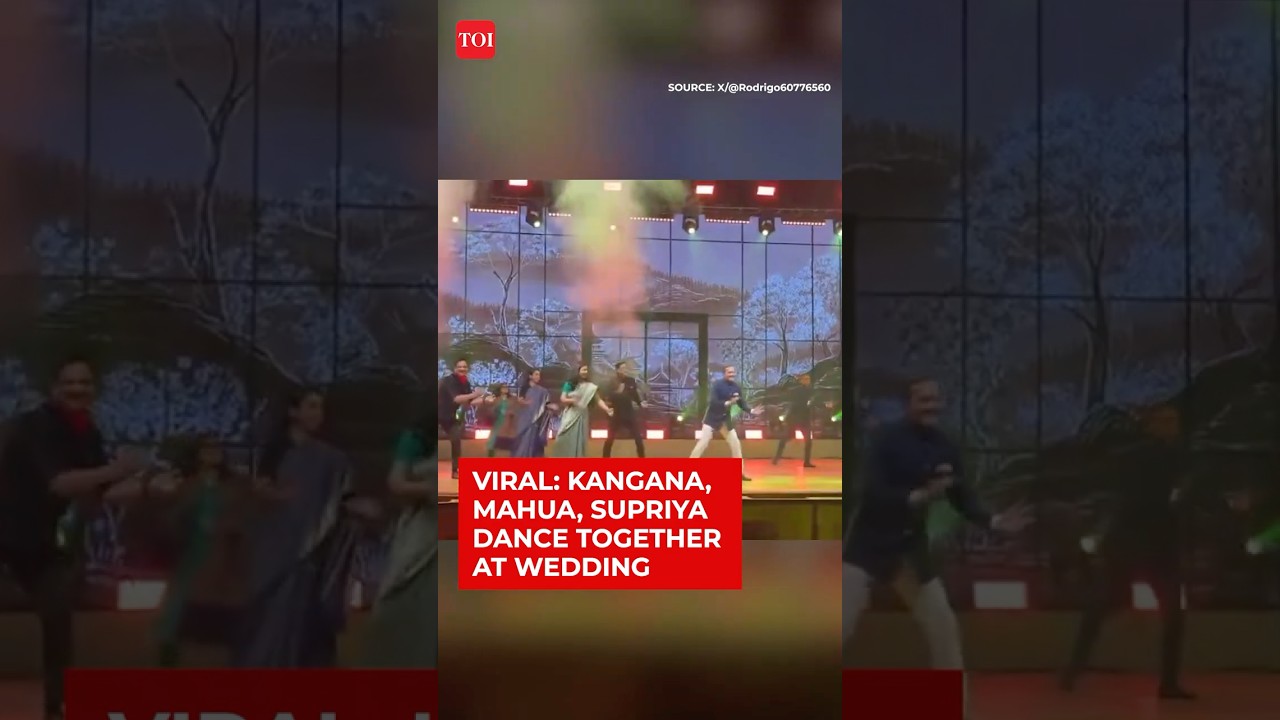Kangana Ranaut, Mahua Moitra, Supriya Sule Dance Together At Naveen Jindal's Daughter's Wedding