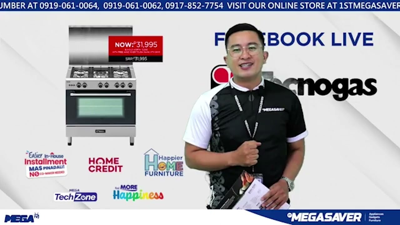 TECNOGAS 80cm GAS RANGE LIVE